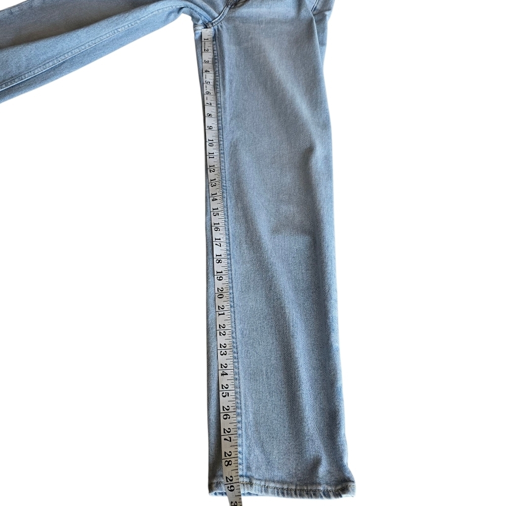 Faherty Organic Cotton Slim Straight Denim Jeans Light Wash, Size 26 - Picture 14 of 14